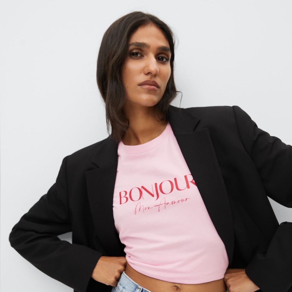 Mango Cotton Message Tee - Picture 5 of 11